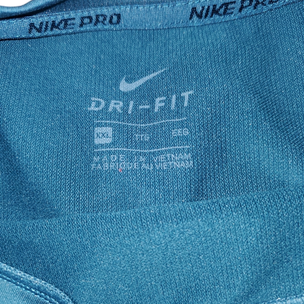 Nike Dri-Fit Cropped Galaxy, Deep Teal, long sleeve workout top - Picture 4 of 6
